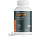 Bronson Biotin 5,000 MCGは健康な毛、皮及び釘及びエネルギーの生産を支えます-高い効力の美サポート-非GMOの360のベジタリアンのタブレット