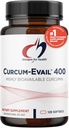健康のための設計 Curcum-Evail 400 - Bioavailable のターメリックのクルクミンの補足 - Evail の乳化の技術 - ターメリック オイル + ビタミン E、非 GMO (120 の Softgels) のクルクミン C3 複合体