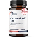 健康のための設計 Curcum-Evail 400 - Bioavailable のターメリックのクルクミンの補足 - Evail の乳化の技術 - ターメリック オイル + ビタミン E、非 GMO (120 の Softgels) のクルクミン C3 複合体