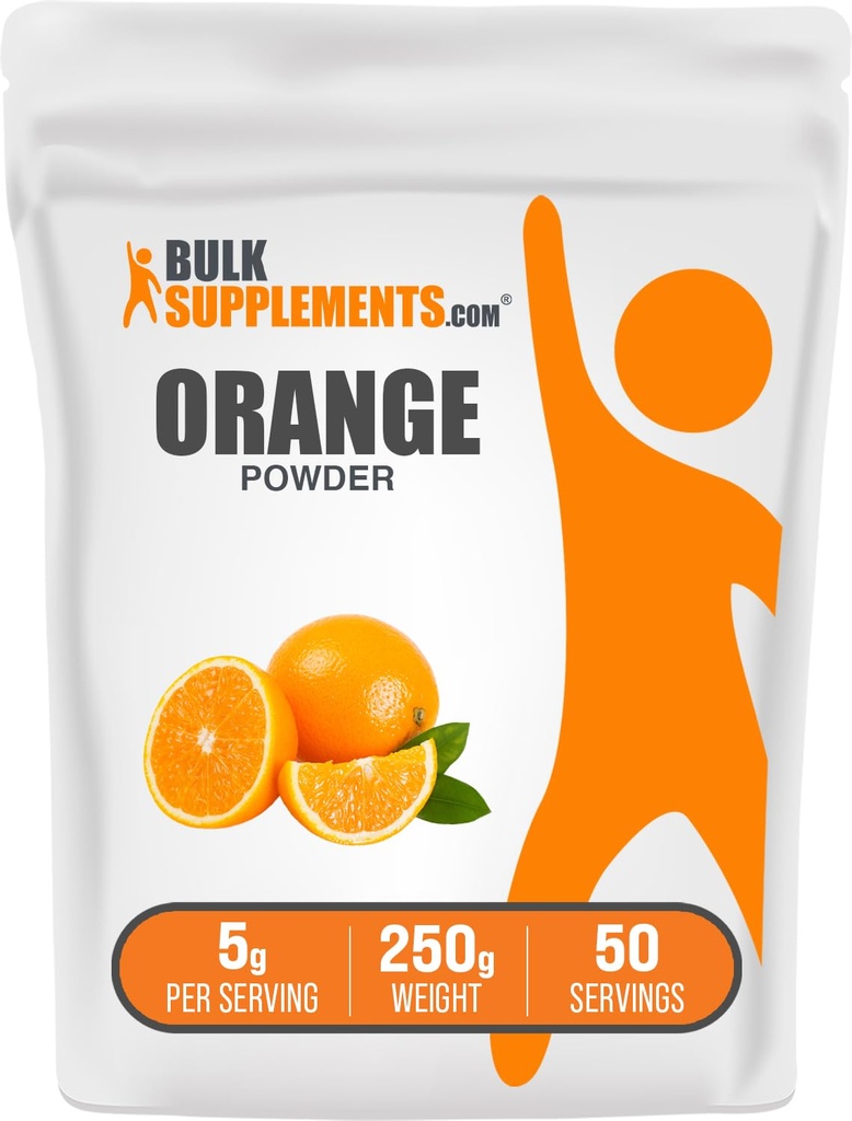 BulkSupplements.comオレンジパウダー - オレンジフルーツパウダー、Nutrient-Richフレーバー - グルテンフリー、250g(8.8オンス)