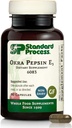 標準的なプロセスInc. Okra Pepsin E3 - 全食糧消化器の健康、Cholesterol、ペプシン、アルファルファ、スペインの苔、そば粉およびオクラ、グルテンフリー- 90のカプセルが付いている腸および腸の洗剤