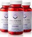 Relumins Advanceの栄養のGluta 1000 -減らされたL-Glutathione、アルファLipoicの酸及びローズのHIPS -皮及び全面的なウェルネスのための酸化防止サポート- 60のベジのカプセルx 3のびん(90日の供給)