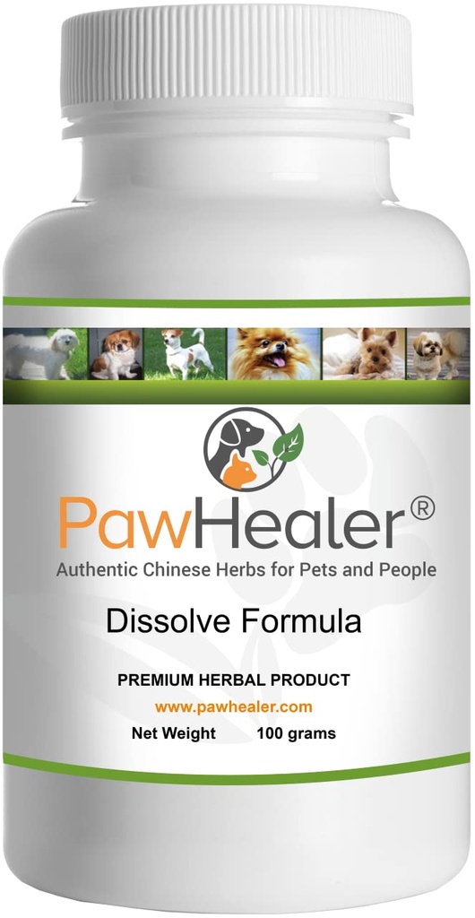 PawHealer® Dissolve ハーブフォーミュラ - 100 グラム パウダー - 犬とペットの脂肪塊とバンプの治療