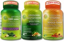 女性&男性のためのトータル免疫、ホルモン&抗酸化サポートバンドル - Liposomalグルタチオン500mg + LiposomalビタミンC 1500mg + BioPerine®とCruciferous全食品とDRM 200mg - ビーガン&非GMO