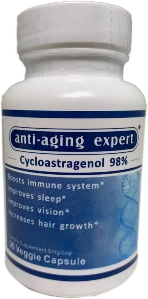 Cycloastragenol 98% の Micronized Telomere は 5mg、30 ベジタリアン カプセル、1 本のびんを補います