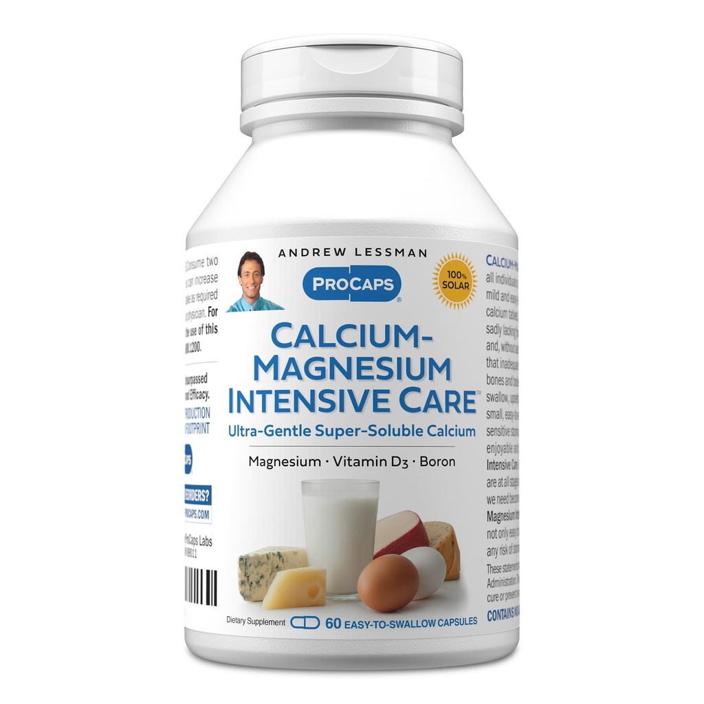 ANDREW LESSMAN カルシウム マグネシウムの集中ケア 60 カプセル - 骨および骨格の健康の本質。 カプセル、極度の容解性の良い粉を飲みやすい。 最も敏感な胃でさえも優しい