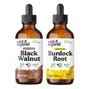 ワイルド&オーガニックブラックウォールナット チンキ 4 fl oz & Burdock Root Tincture 4 fl oz