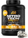 マッスルテックWheyプロテインパウダー(クッキー&クリーム、5LB) - Nitro Tech Whey Protein Isolate Smoothie Mix for Lean Muscle & Recovery - 24g of Whey Gold Protein for Women & Men - Packaging May Vary