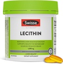 Swisse Soy Lecithin 1200mg Softgelsカプセル | 肝臓の健康と機能を維持 | 脂肪代謝をサポート | コリンレシチンサプリメント 1200 mg | 180 Softgels