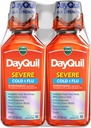 Vicks DayQuil Severe 風邪 & Flu 液体薬, 頭痛のための昼間の救助, ファーバー, 痛み & 痛み, 胸の混雑, 鼻の混雑, 鼻の圧力, & 咳, 2x12oz