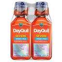 Vicks DayQuil Severe 風邪 & Flu 液体薬, 頭痛のための昼間の救助, ファーバー, 痛み & 痛み, 胸の混雑, 鼻の混雑, 鼻の圧力, & 咳, 2x12oz