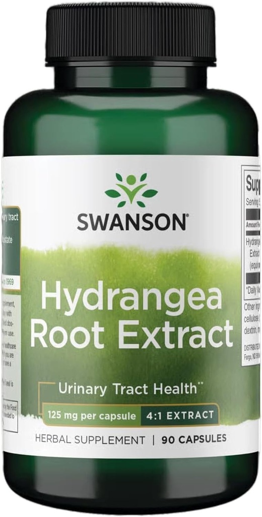 Swanson Hydrangea Root Extract - Herbal Supplement Promoting Traditional Urinary Tract Health - May Support Prostate Health for Men - (90 Capsules)