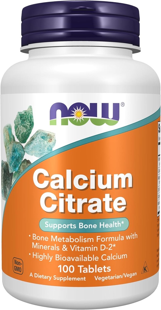 Now Foods Calcium Citrate, 100 Tablets