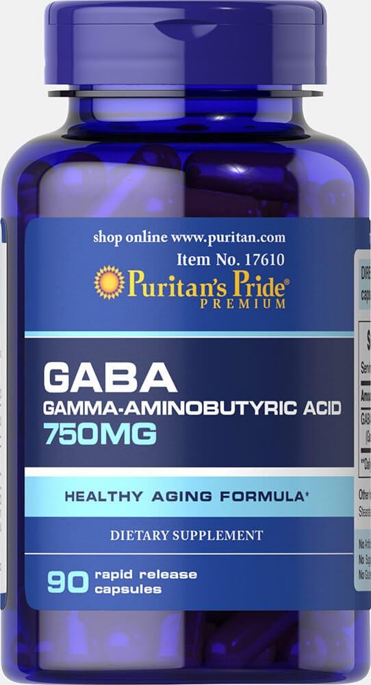 Puritans のプライド Gaba Gamma のAminobutyric 酸 750 Mg のカプセル、90 の計算