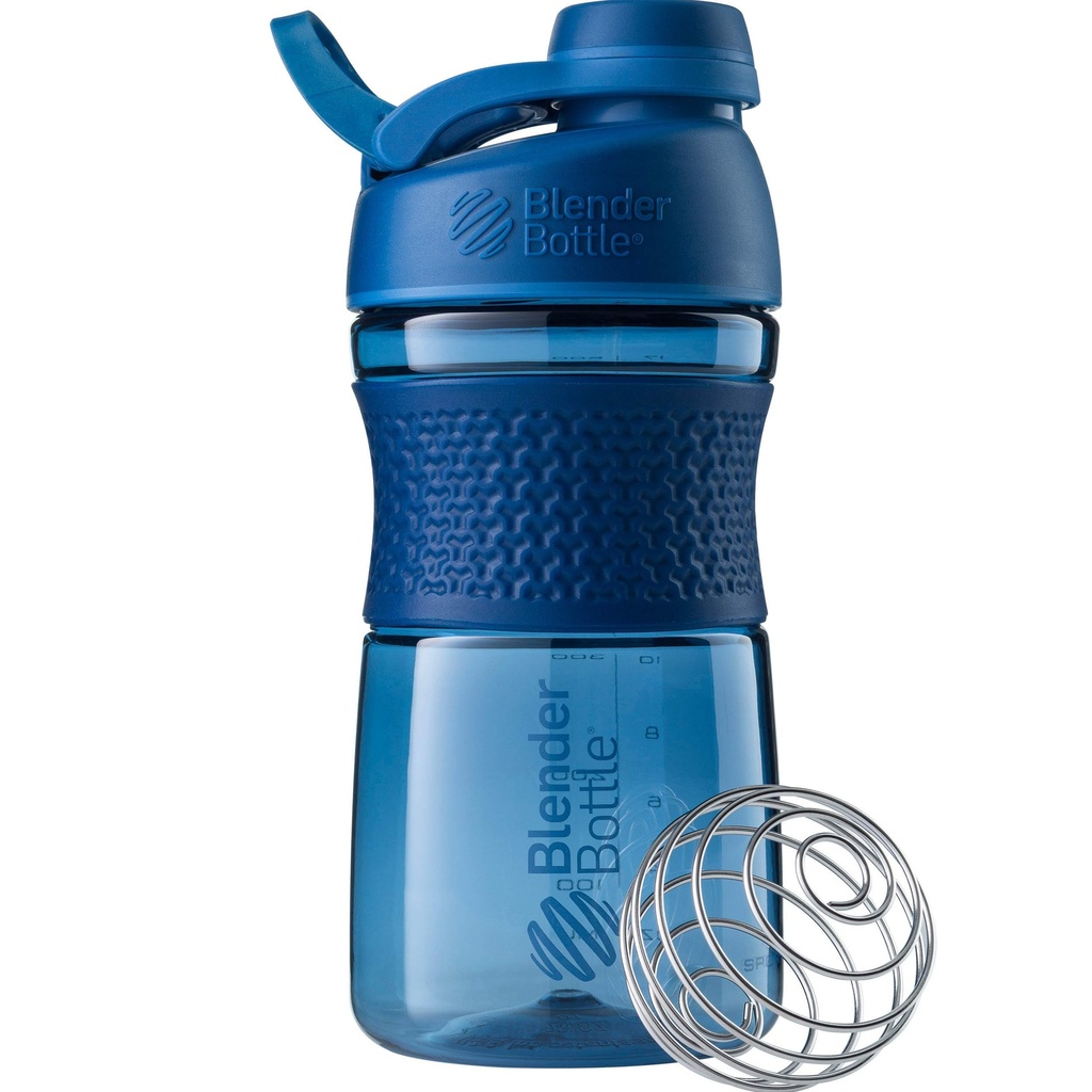 BlenderBottle SportMixer シェーカー ボトル パーフェクト のために プロテインシェイクスアンドプレワークアウト, 20-Ounce, 海軍