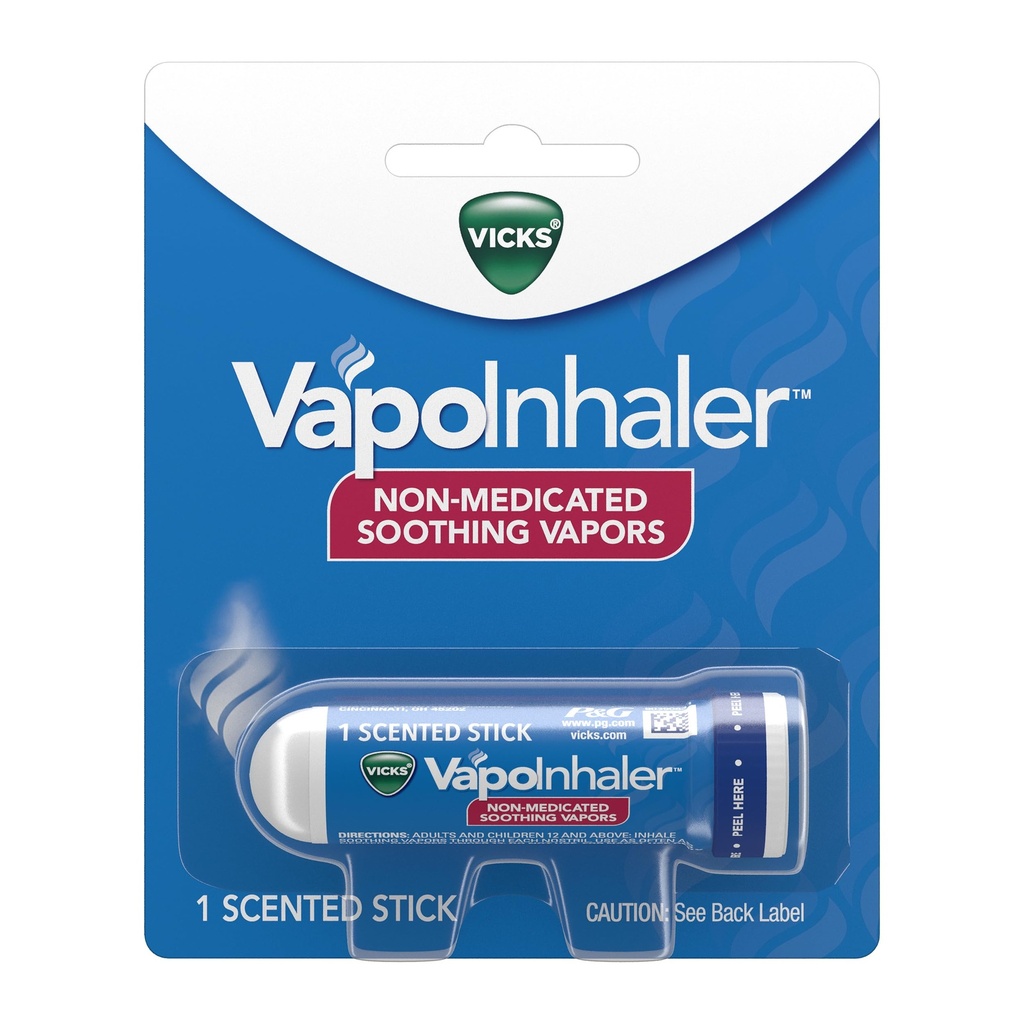 ヴィックスVapoInhaler、携帯用鼻の吸入器、非測定された、なだめる蒸気、メントールのにおい、1つの計算