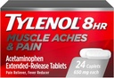 Tylenol 8時間の筋肉痛み及び痛みの救助は650のmgのアセトアミノフェン、筋肉、接合箇所、ボディおよび腰痛の痛みの軽減のためのフィーバーの減力剤及び痛みの薬、24の計算が付いているタブレットを延長しました