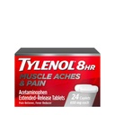 Tylenol 8時間の筋肉痛み及び痛みの救助は650のmgのアセトアミノフェン、筋肉、接合箇所、ボディおよび腰痛の痛みの軽減のためのフィーバーの減力剤及び痛みの薬、24の計算が付いているタブレットを延長しました