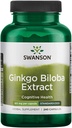 Swanson GinkgoのBilobaのエキス24% 60のミリグラム240のカプセル