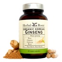 草の根のPanax Ginseng | 有機韓国のGinsengの根の粉 | 1000mg | エネルギー及び性能のための高いGinsenosides | 60のビーガン カプセル