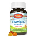 カールソン - キッドのビタミンD3グミ、1000 IU(25 mcg)、骨の健康&免疫サポート、成長&開発、ビタミンDグミ、D3グミビタミン、天然フルーツ味、60ベジタリアングミ