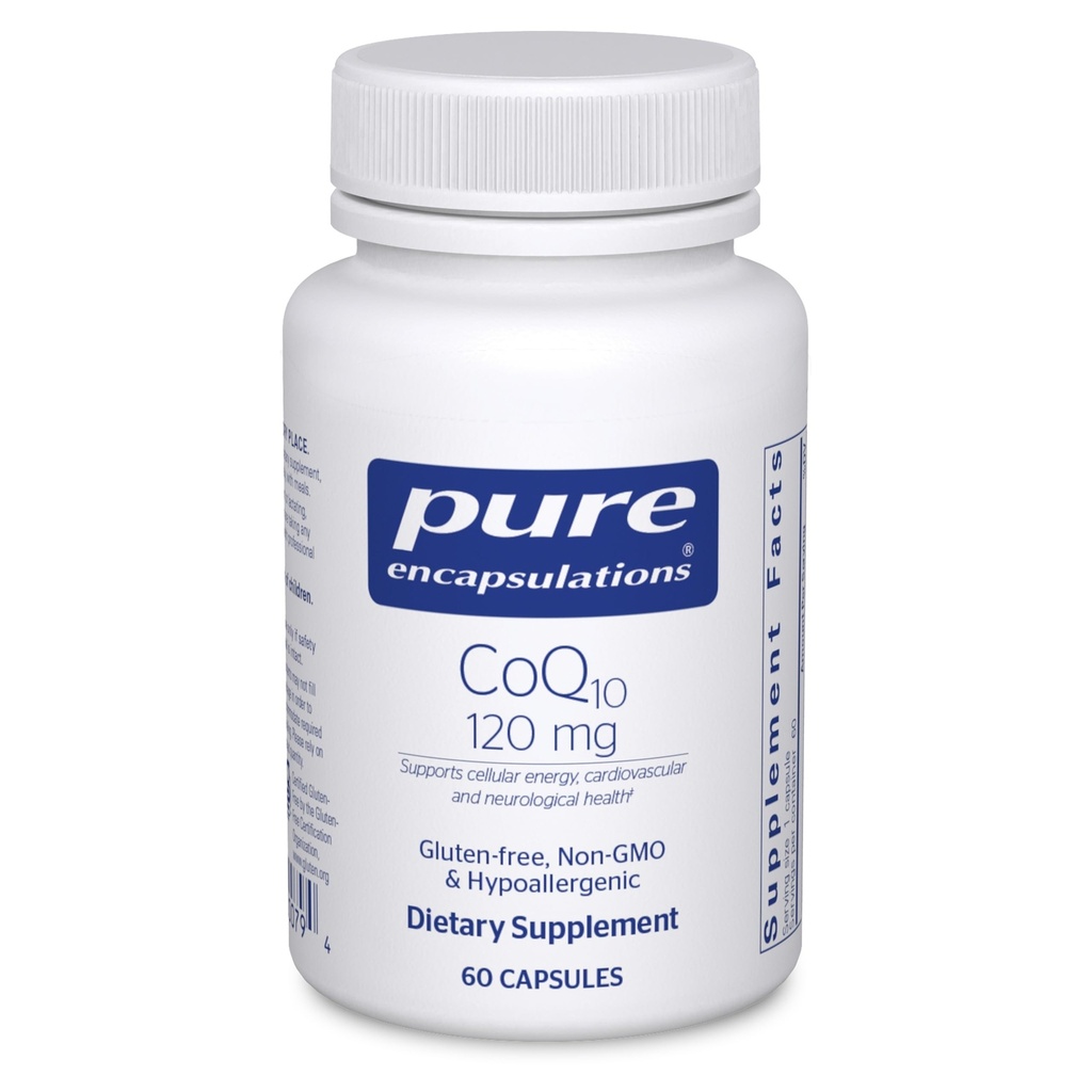 純粋なカプセル化CoQ10 120 mg - 心の健康、エネルギー、酸化防止剤、脳および記憶健康のための補酵素Q10の補足 - 細胞の健康、認知及び心血管サポート* - 60のカプセル