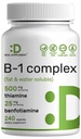 ベンフォチアミン、240カプセルのDEALの補足のビタミンB1 500mg - 1の2高められた方式–脂肪及び水溶性のチアミンB1の補足–第三者テストされる、非GMO、グルテンフリー