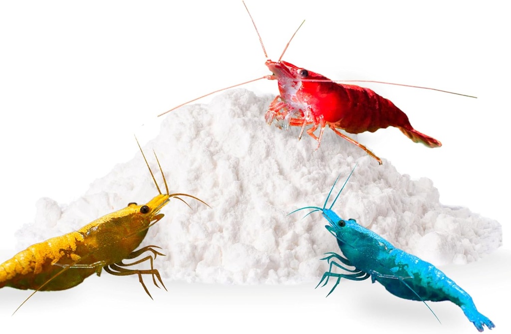 SunGrow のエビのカルシウム白い粉は、健康な Molting を支えま、貝色、成長及び強さを改善しま、水質、繁殖サポート、淡水エビ、1.8 oz のための必須の鉱物を高めます