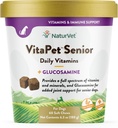 NaturVet VitaPetシニアデイリービタミンプラス犬のためのグルコサミン、60カラットソフト咀嚼、グローバルソース成分で米国製