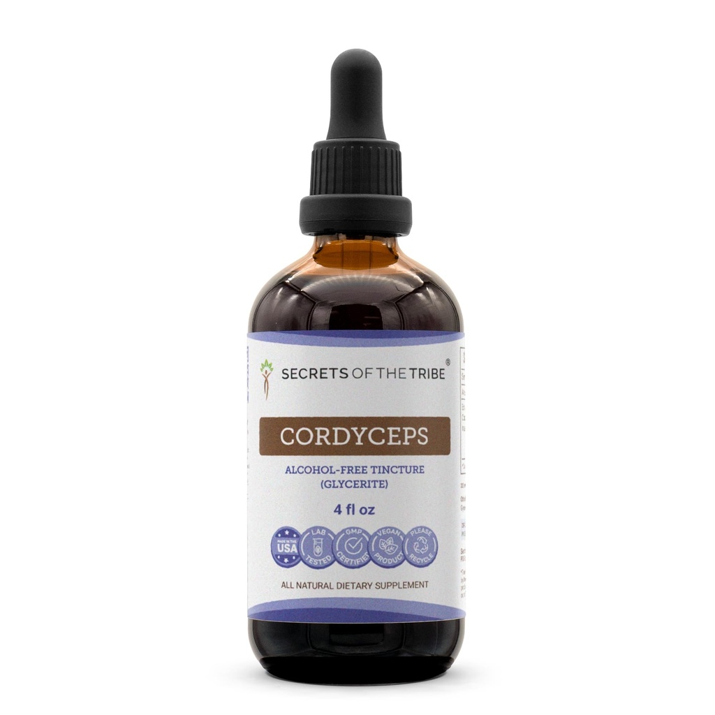 Tribe Cordycepsアルコールフリー液体エキス、コルディセプSinensis乾燥マッシュルームサプリメント(4 FL OZ)の秘密
