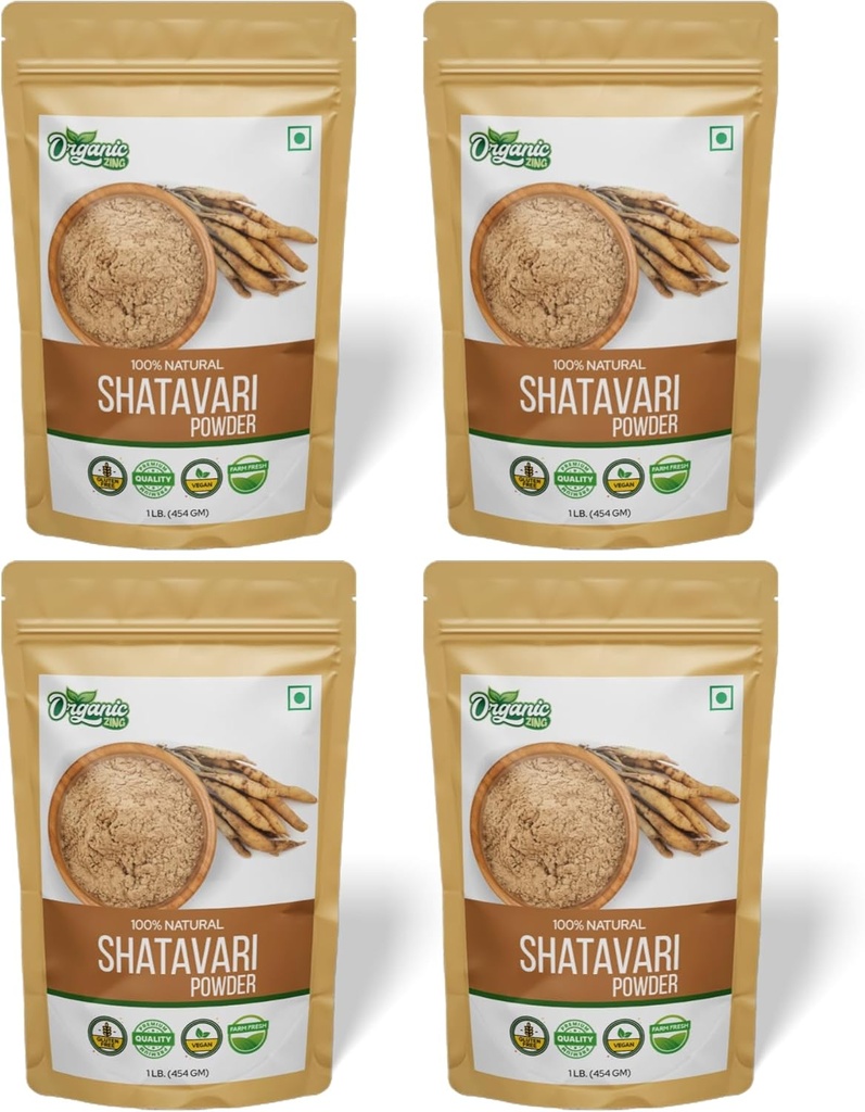 あなたの美徳を抱えてください:Shatavariパウダーオーガニックブレンドであなたのフェミニンエッセンスを養う - 16オンス(パッケージ4) - ホリスティック女性の健康サポートのための純粋で自然なアーヴェーダ