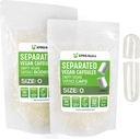 XPRS Nutraビーガンサイズ 0 分別カプセル - 100 カウントクリアプレミアム空のカプセルは、バッグで分離 - DIY のサプリメントの充填のための丸薬