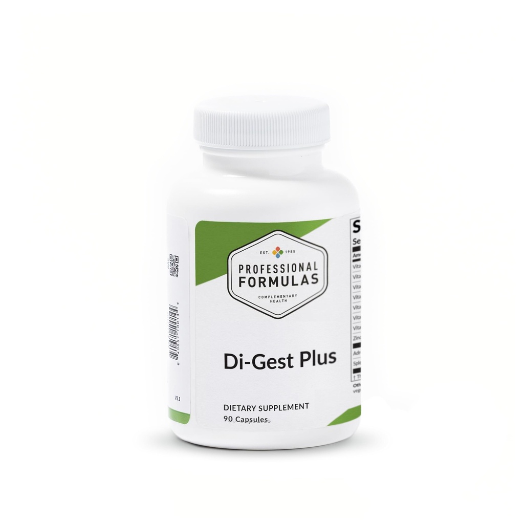 プロフェッショナルフォーミュラ Di-Gest Plus - Betaine、L-Glutamic acid、パンクレアチン、パパイン、ペプシン、ヘルシー消化、栄養素吸収、およびガットライニング - Hypoallergenic、グルテンフリー、90カプセル