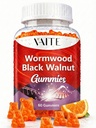 黒いクルミのWormwoodのガミー - アルテミジアのアンヌアのハーブの補足及びジグランのニグラのハルは消化器の健康及び自然なボディ クレンジング、非GMO及びグルテンフリーの補足- 60のGummyのChewablesを黒くします
