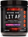 BEYOND RAW LIT Advanced Pre Workout Formula, Sweet and Tart, for Energy, Focus, Endurance, Pumps, with 300mg Rapid and Targeted Release Caffeine, Creatine, Betaine, Beta Alanine, Taurine, 20 Servings