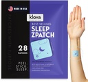 Klova ZSleep アダルト向けパッチ | メルトニン、アシュワガンダ、バレリアン、GABA、L-テアニンと自然な眠りエイド | 秋の眠りの締めくり | 眠りの長め & モーニングアップリフレッシュ | 28 睡眠のパッチ