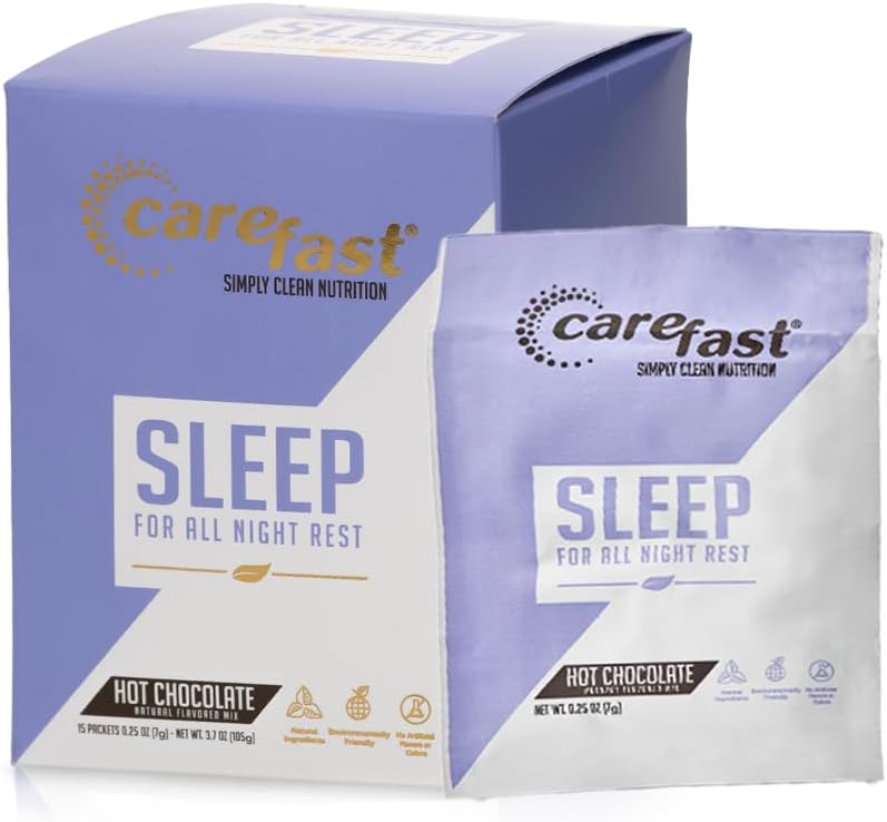睡眠 - ホットチョコレートドリンクミックス - ナチュラルスリープサプリメント - 15パケットのボックス
