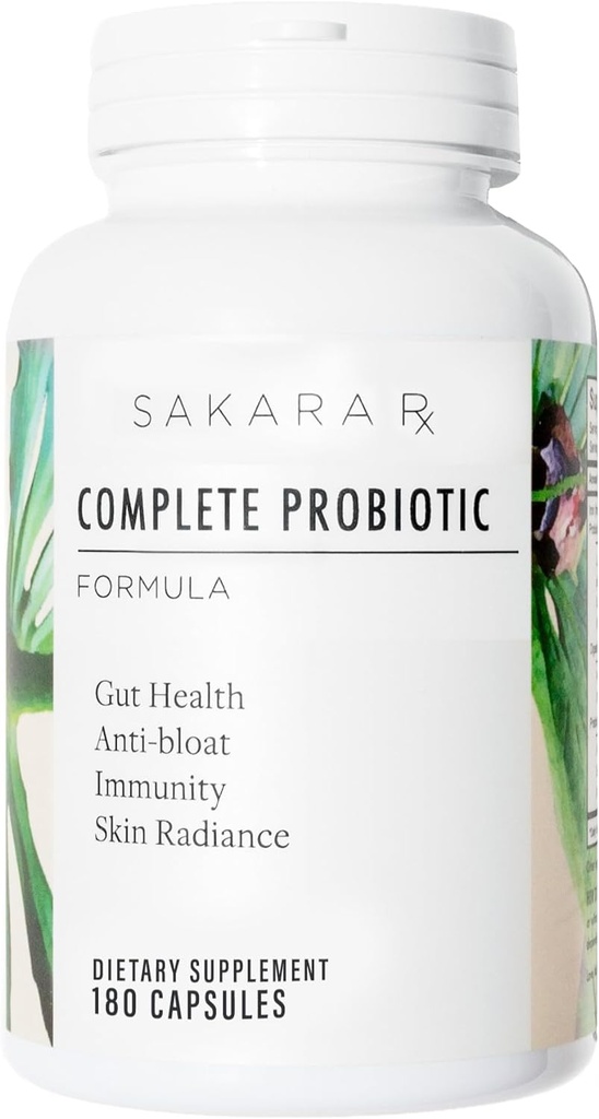 Sakara 完全な Probiotics - 女性消化の健康の補足のためのプレバイオティクスおよびプロバイオティクス、サポート ブロッティング、免疫システム及び皮の放射性、3 億 CFU の女性の腸の健康 - 180 カプセル