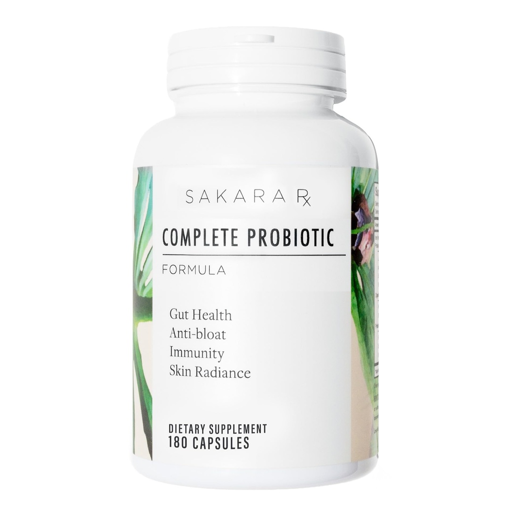 Sakara 完全な Probiotics - 女性消化の健康の補足のためのプレバイオティクスおよびプロバイオティクス、サポート ブロッティング、免疫システム及び皮の放射性、3 億 CFU の女性の腸の健康 - 180 カプセル