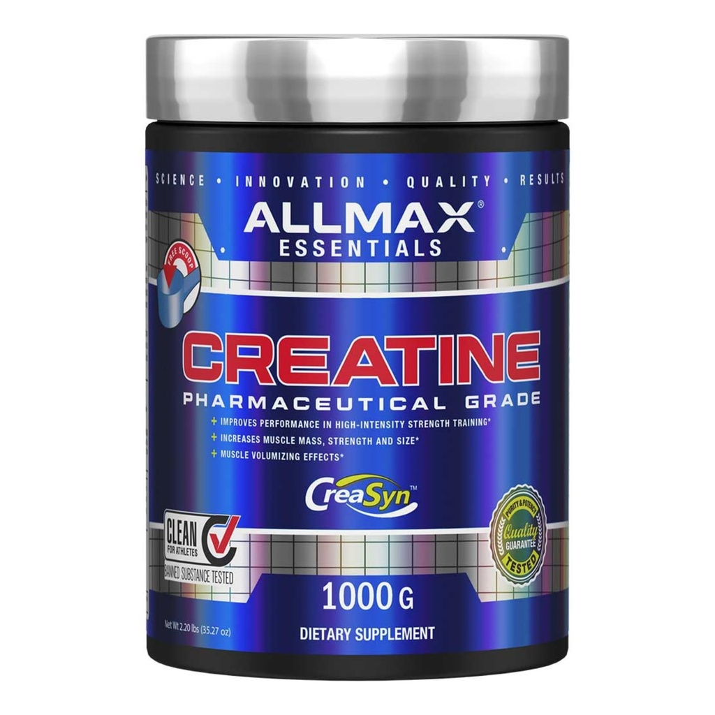 ALLMAXエッセンシャルクリーム - 1000 gパウダー - パフォーマンスを向上させます & トレーニング強度 - ビーガン&グルテンフリー - 200 サービング