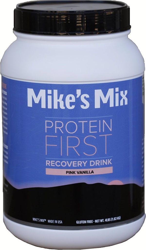 Mike's Mix Protein First Recovery Drink 4 lbs-Pink Vanilla, リアルフード製品, シンプルで自然な...