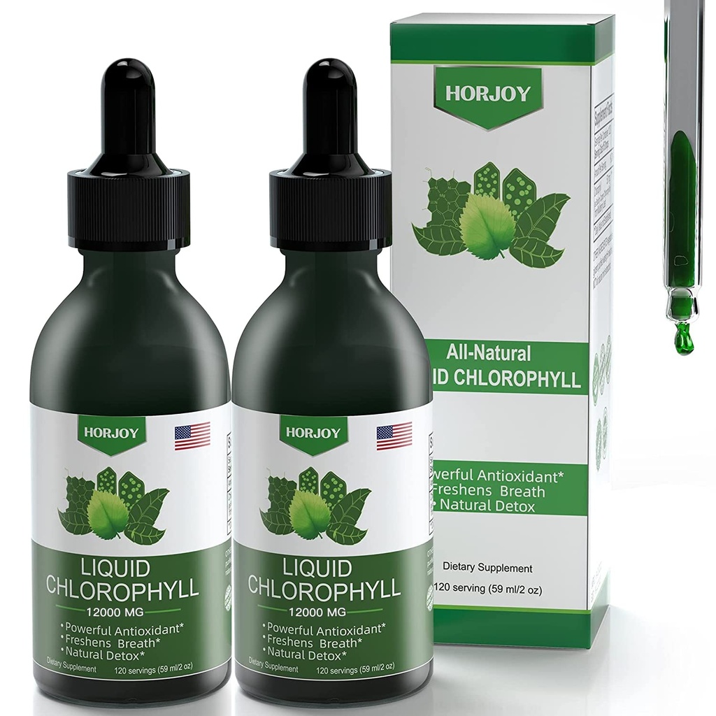 Chlorophyllの液体の低下- 100%の自然なエネルギー ブースターおよび免疫サポート-内部消臭剤および解毒-高度の病気の軽減-速い吸収、ビーガン及び非GMO - 120のサービング(パッケージ2)
