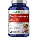 NusaPure American Ginseng 10:1 エキス、500 mg 5000mg - 200 Veggieカプセル(ベジタリアン、非GMO、ビーガン)