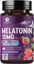 メラトニンの睡眠サポート補足-大人のためのサービングごとの速い分解のメラトニン10mg - 残りの睡眠サポートのための最高の強さのメラトニンのタブレット、いちごの味、びん詰めにされた米国- 60日の供給