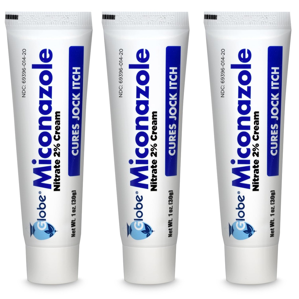 Miconazole Globe (3のパック)は2%のクリーム1のoz、カーブのほとんどの選手のフィート、JockのItch、Ringwormおよび多くを硝酸塩します。