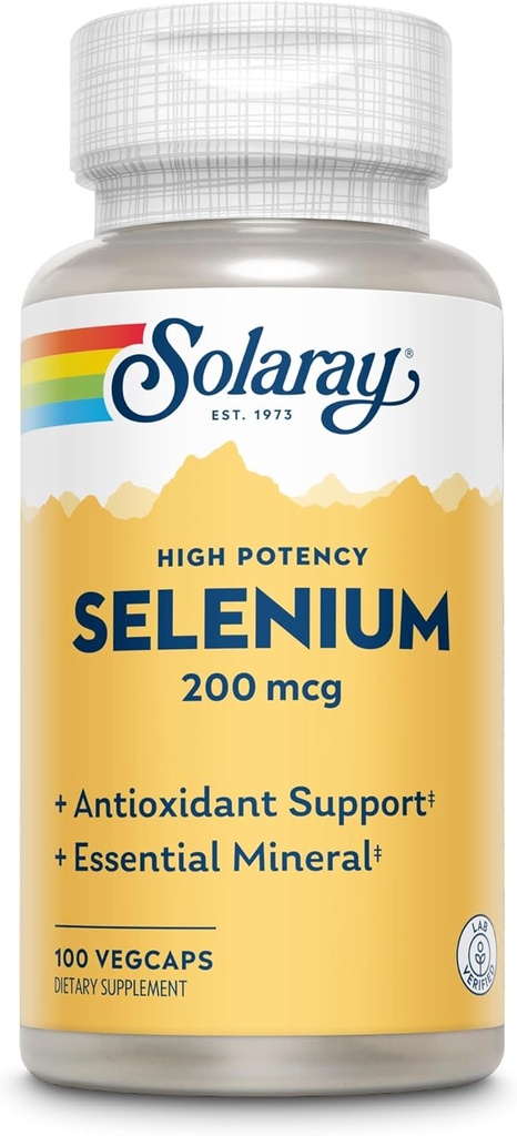 Solaray Selenium 200 Mcg 高効力、100 Ct