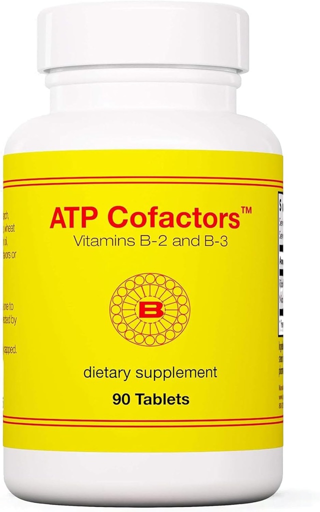 Optimox ATP Cofactors - 女性と男性のためのビタミンBコンプレックス、ビタミンB2とB3、100mg Riboflavinと500mg Niacin、エネルギーサポートのための高い効力マルチビタミン錠 - 90カウント