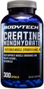 BODYTECHのクレアチンの一水化物はMicronizedサポート筋肉強さ、固まりおよび耐久性(300のカプセル)をカプセルに入れます