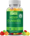 Natural Organic Hemp Gummies Advanced Extra Strength High Potency Hemp Oil Extract Supplement with Pure Hemp Oil Gummy Gluten Free