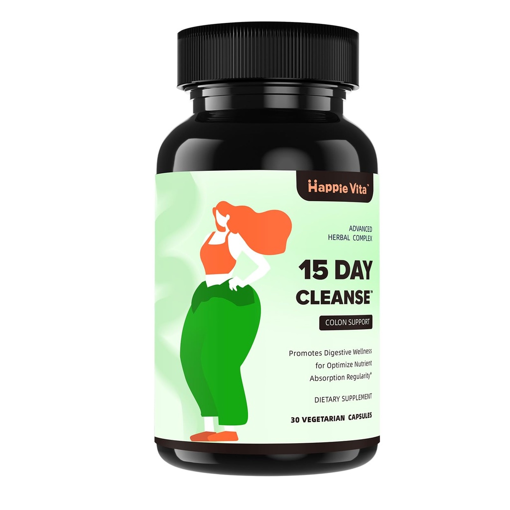 女性及び人のための15日のGutの清潔なDetox、Psylliumの腰、CascaraのSagrada、SennaおよびProbioticの自然なLaxative、30のカプセルが付いている高度の穏やかなガットのコロンの清潔なデトックス